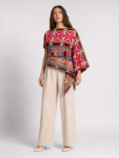 Nina doble faz - cara coral con fajon, tres cuartos