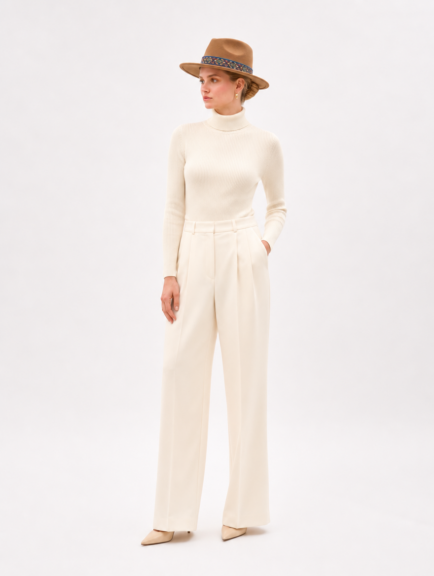 Qocha sombrero camel - pose editorial