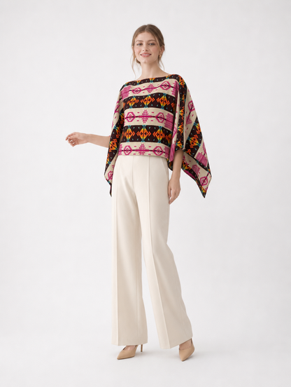 Amaru doble faz - cara chocolate, cuello barco, tres cuartos