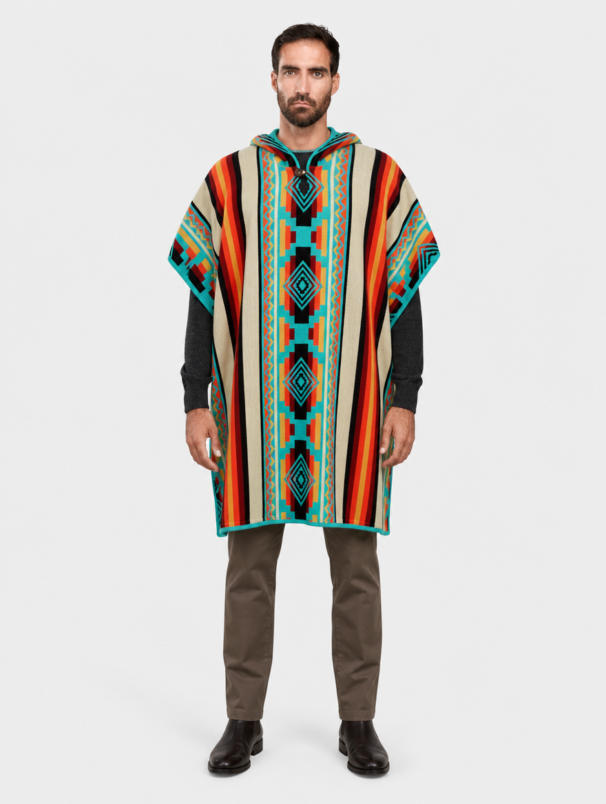 APU ruana con capucha unisex - hombre, frontal