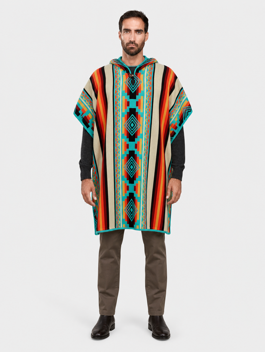 APU ruana con capucha unisex - hombre, frontal
