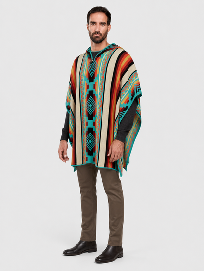 APU ruana con capucha unisex - hombre, tres cuartos