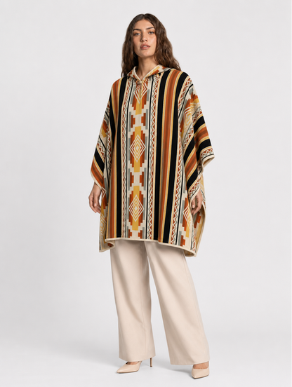 RUMI ruana con capucha unisex - mujer, tres cuartos