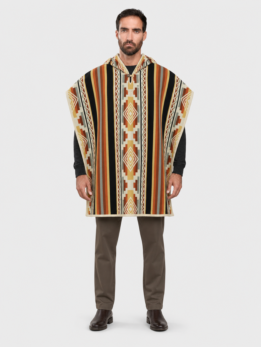 RUMI ruana con capucha unisex - hombre, frontal