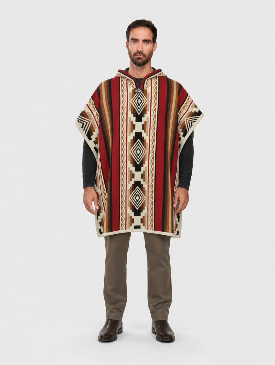 WAYRA ruana con capucha unisex - hombre, frontal